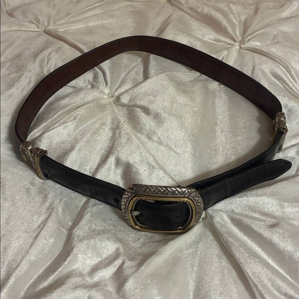 Vintage Dooney & Bourke  Black and Brown Leather Belt